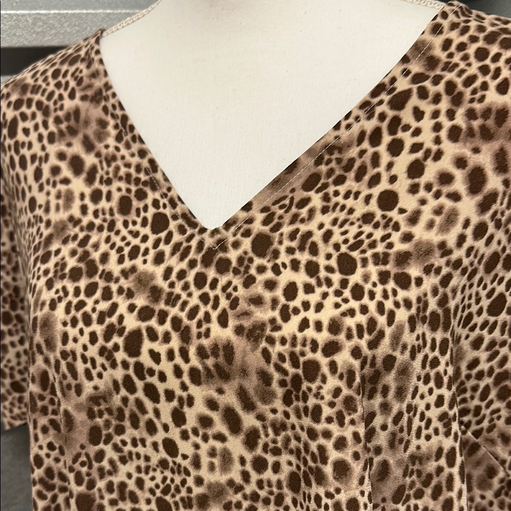 A NEW DAY Womens Animal Leopard Print Dress XXL Cover Up BRATZ Casual Everyday - Picture 3 of 10